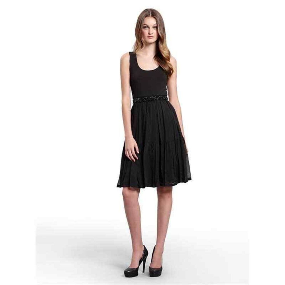 DKNY Dress Chiffon Women Black Small‎ Witchcore Goth Cocktail